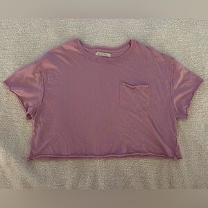 Free People Cropped Tee. Pink size medium!